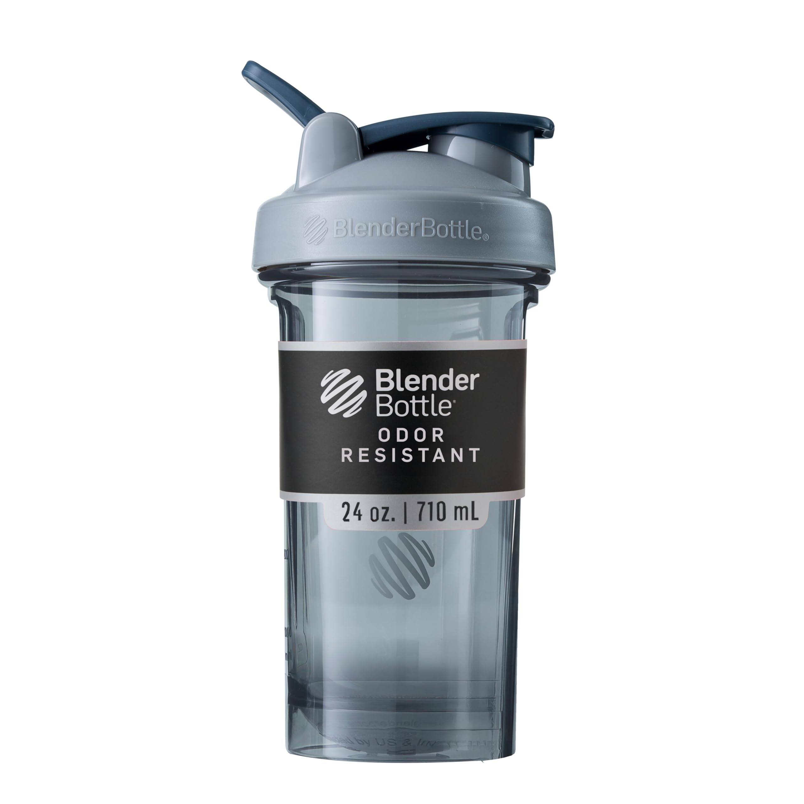 Photo 1 of BlenderBottle Shaker Bottle Pro Series Perfect for Protein Shakes and Pre Workout, 24-Ounce, Full-Color Grey
