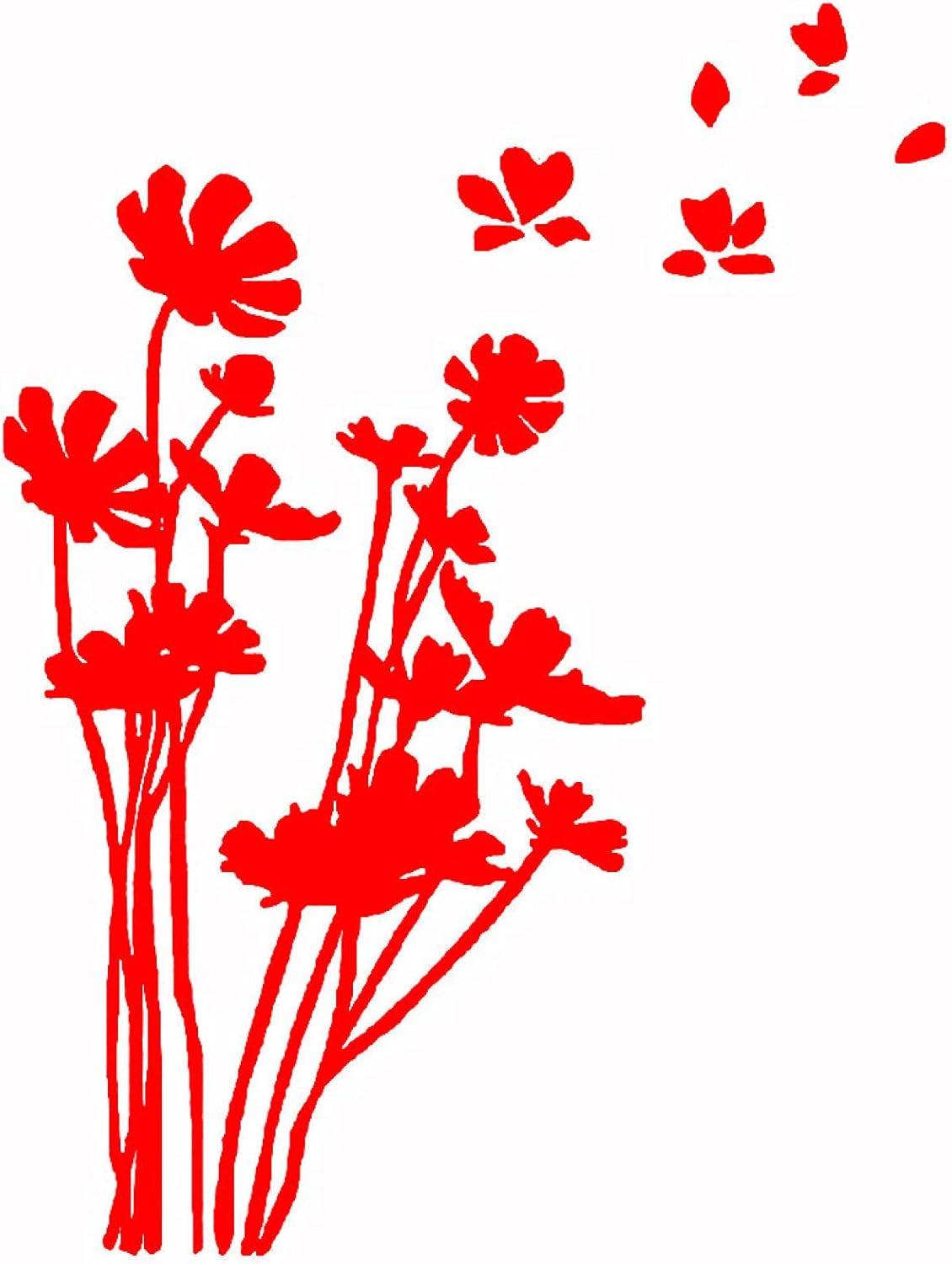 Car Decals, Beautiful Flowers Car Vehicle Body Window Reflective Decals