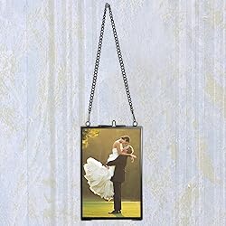 JUXYES Set of 2 Brass Wall Hanging Photo