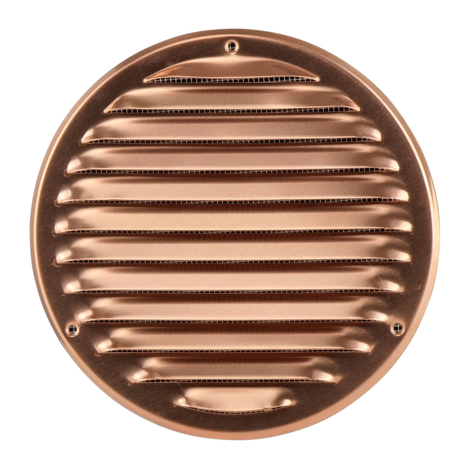 Steinberg14 Copper Metal 200mm Air Vent Cover with Insect Mesh - 8 inch Round Ventilation Grille