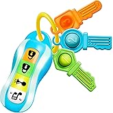 JOYIN Baby Car Keys Teether - Toddlers Sensory Learning Toy w/Music & Lights - Musical Toys for Travel - Birthday Gifts for B