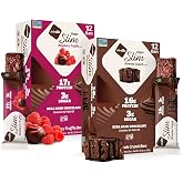 NuGo Slim, Raspberry &amp; Brownie, 16-17g Vegan Protein Bar, 24 ct