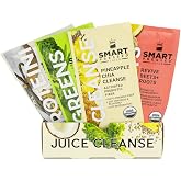SMART Pressed Juice 1-Day Organic Juice Cleanse | Healthy Detox Program | Vegan Vanilla Protein, Green Juice, Beets Juice &amp; Pineapple Chia Cleanse | High Fiber &amp; Vegan