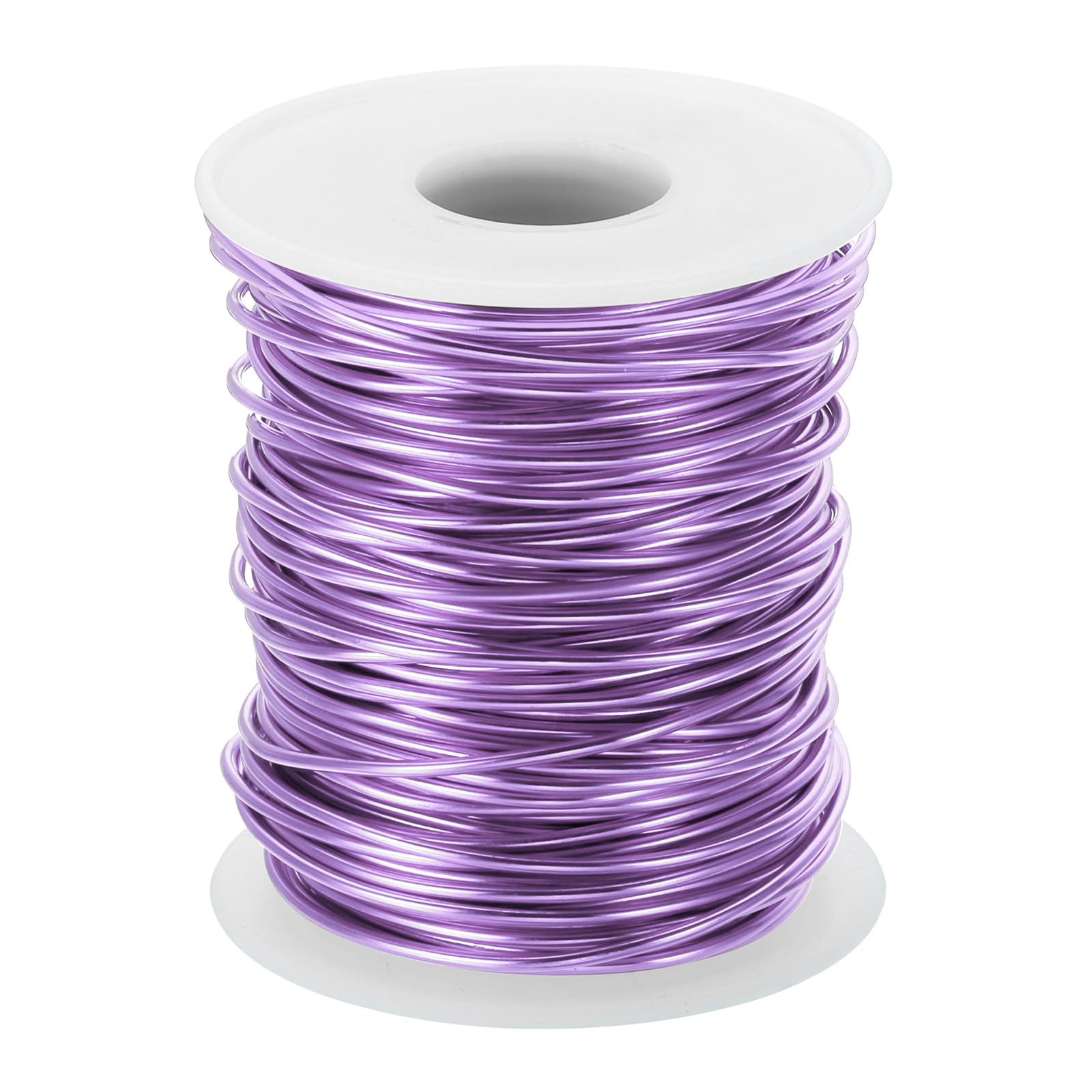 PATIKIL 15 Gauge 1.5mm Aluminum Craft Wire, 98.4 Ft Metal Wire Armature Bendable Wire for Jewelry Making Metal Wrap DIY, Light Purple
