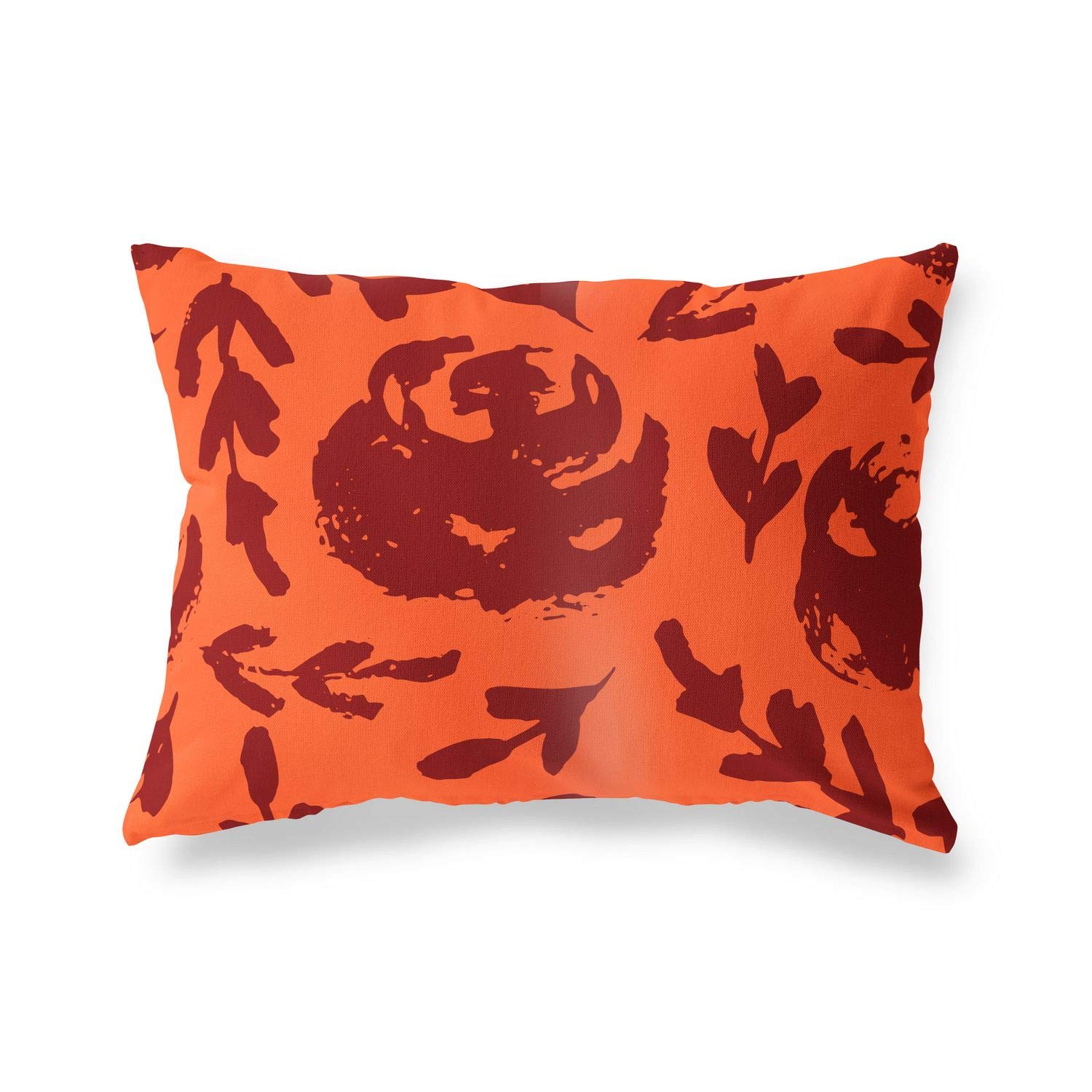 BonaMaison Decorative Cushion Cover, Orange Bordeux Throw Pillow Covers, Home Decorative Pillowcases for Livingroom, Sofa, Bedroom, Size: 45X60 Cm - Designed and Manufactured in Turkey