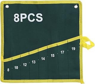 Werkzeugtasche für Schraubenschlüssel, strapazierfähig, aus Leinen, zum Aufrollen, vielseitig verwendbar, 6/8/10/12/14/25 Taschen (Größe 8 Taschen)