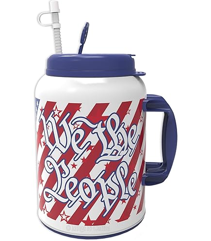 Mugs N Coffee 32 Oz Travel Mug – Next Camo White Insulated Mug For Cold Drinks – Double Wall, Large Handle – BPA-Free, Leak-Resistant – Includes Lid And Straw – Made
