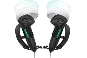 KIWI design Controller Grips Compatible with Quest 2 Accessories, with Battery Opening Protector with Knuckle Straps, Suitabl