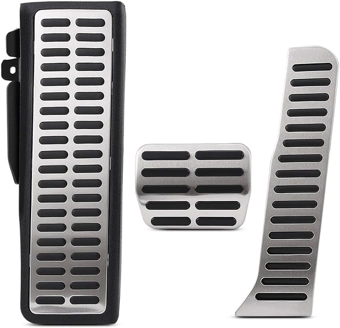 Bediffer Auto-Fußpedal-Set Für Tesla Model S/X - Rutschfeste Pedale Silber