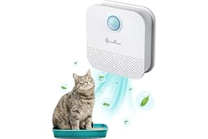 DownyPaws Cat Litter Deodorizer, Rechargeable 4000mAh Odor Eliminator Cat Litter Box, Dust-Free, 14-Day Battery Life, No Consumables
