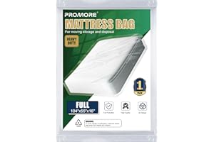 PROMORE Full Plastic Mattress Bag for Disposal, Clear Mattress Covers for Moving or Storage(3Mil,Full Size,104"x55"x16")