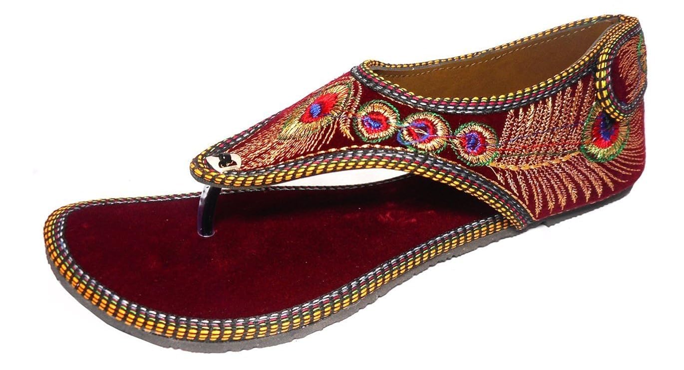 Rajasthani Jaipuri Chappal (Ind4/Eu37)………. SKU MaroonMPKH4 Buy