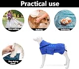 Geyecete Pineapple Grid Fast Dry Dog Coat with Hood Blue XL view 5