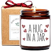 Sympathy Gifts for Loss of Loved One,Get Well Gifts for Women, Hug in a Jar Candle, Condolences Gift for Loss,Sympathy Candle,Get Well Soon,Thank You,Cheer Up, Divorce, Relaxation Gift for Friend