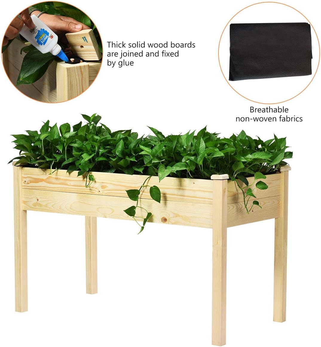 Giantex Jardín levantado Kit Cama elevada Planter Box para Las ...