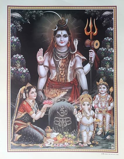 Amazon シヴァ神パルヴァティ ガネーシャ カルティク ポスター 14x19インチ用紙 Generic アートフレーム ポスター 通販