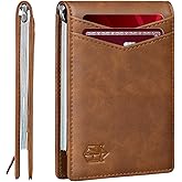 Zitahli Wallet for Men-6 Slots ID Window-Mens Wallets-Slim Wallet Classic Spring Money Clip RFID Blocking-Gift for Men