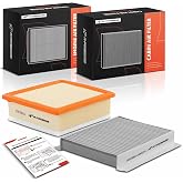 A-Premium Engine &amp; Cabin Air Filter with Activated Carbon | Compatible with Jeep Compass 2017-2022 2.4L, Renegade 2015-2018 1.4L, Renegade 15-20 2.4L &amp; Fiat 500X 16-18 1.4L 2.4L, 2-Pack