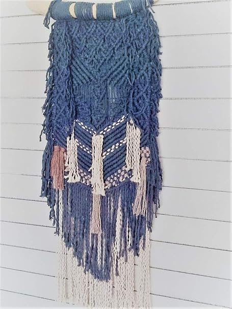 Amazon Co Jp マクラメタペストリー 流木インテリア ボヘミアン ハンドメイド オリジナルデザイン 西海岸インテリア ハンギング オブジェ ディスプレイ ホーム キッチン