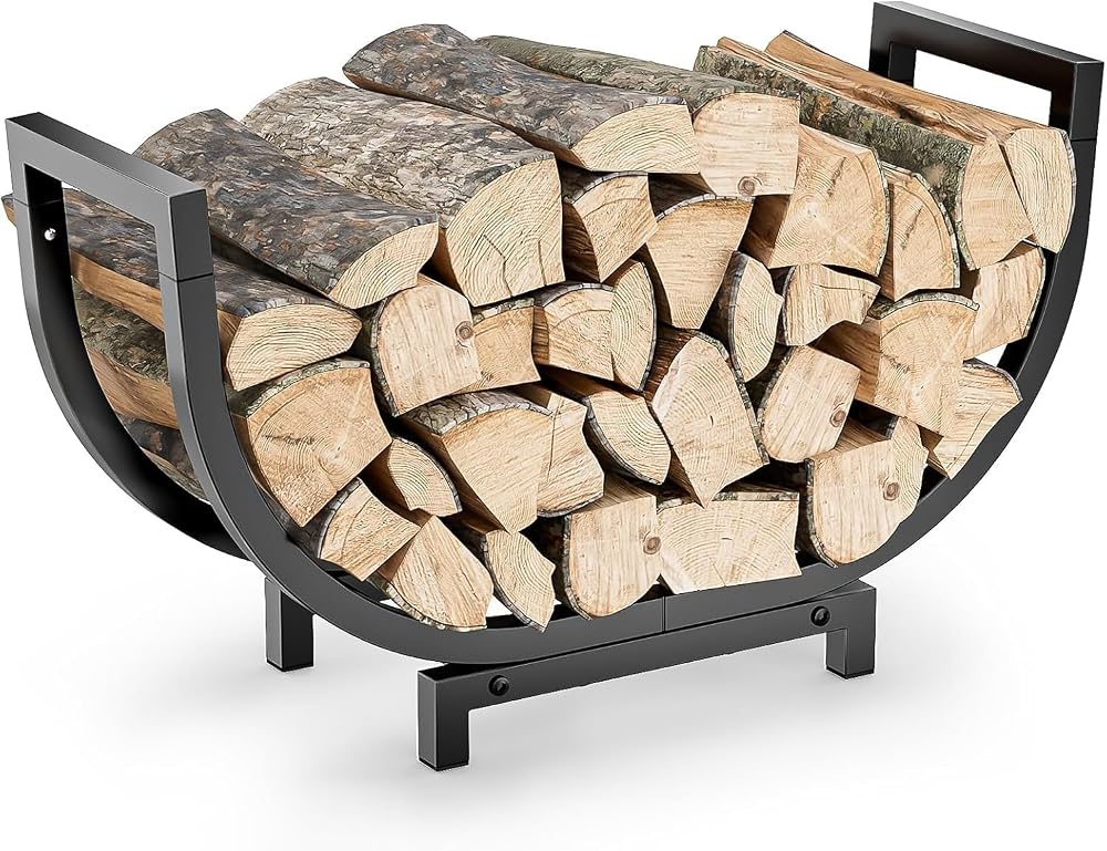 Mutool Heavy Duty Firewood Rack, Large Capacity Indoor Outdoor Log Holder