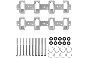 Endxedo LS1 Cathedral Port Cylinder Head to LS3 LSA ZL1 CTS-V Rectangle Billet Intake Manifold Adapter Plates (Silver)