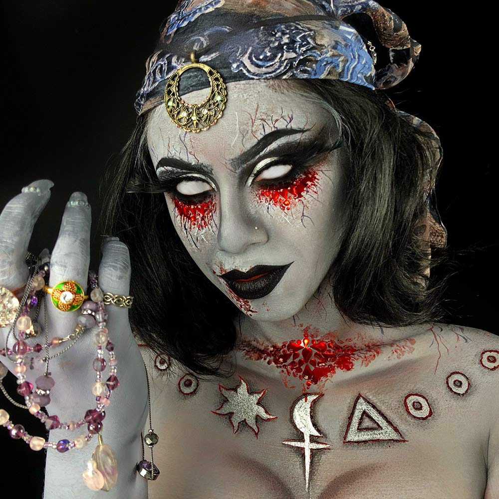 Mehron Makeup Stage Blood - 6 Pack of Easy to Fill Empty Capsules with 0.5 Ounce Tube of Blood - (Bright Arterial)