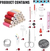 Navani Mini Sewing Kit Portable 87 pcs Travel Needle Thread Box UK view 2