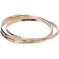 GUESS "Basic" Gold 3 Piece Interlocking Bangle Bracelet