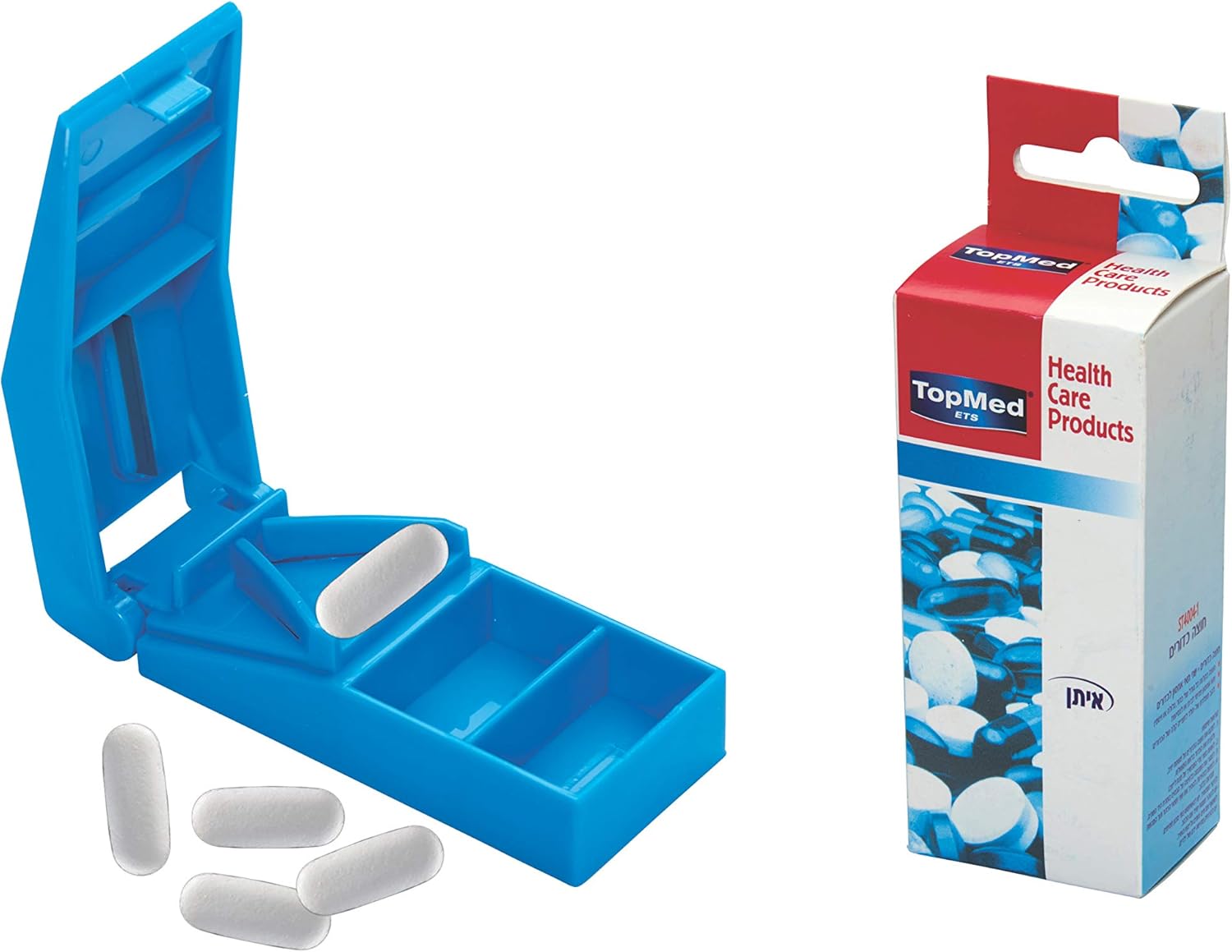 TOP Med Pill Box and Splitter 1 Count Health & Personal Care