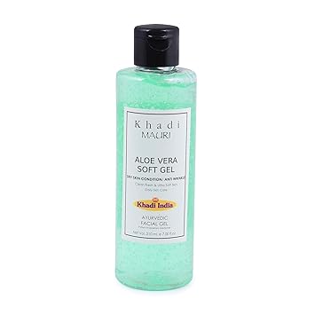 Khadi Mauri Herbal Aloe Vera Gel, White, 210 ml