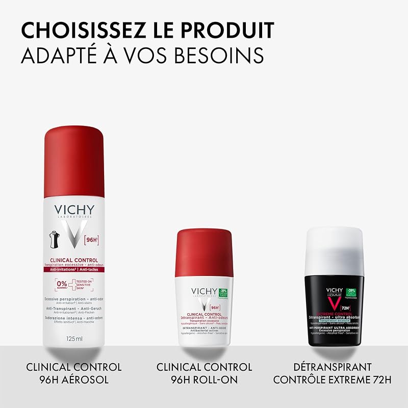 Homme Déodorant Anti-Transpirant Bille Contrôle Extrême 72h