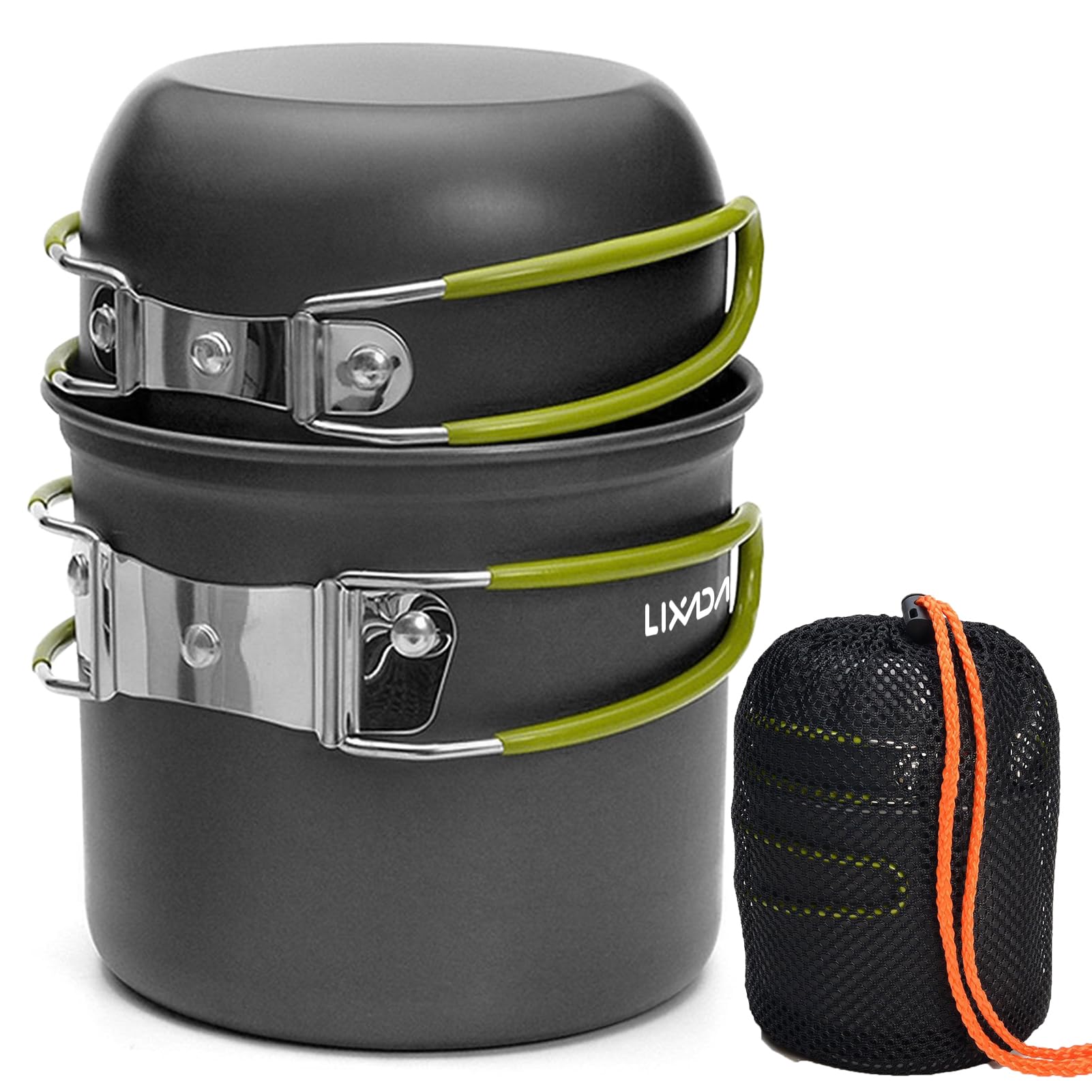 Lixada Camping Cookware Kit, Camping Cooking Set camping pot for 1 to 2 People Traveling Trekking and Camping