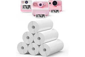 DUDUDRAGON Printer Paper Refill for Most Kids Instant Camera,6 Rolls Instant Camera Refill Print Paper,HD Camera Thermal Printing Paper
