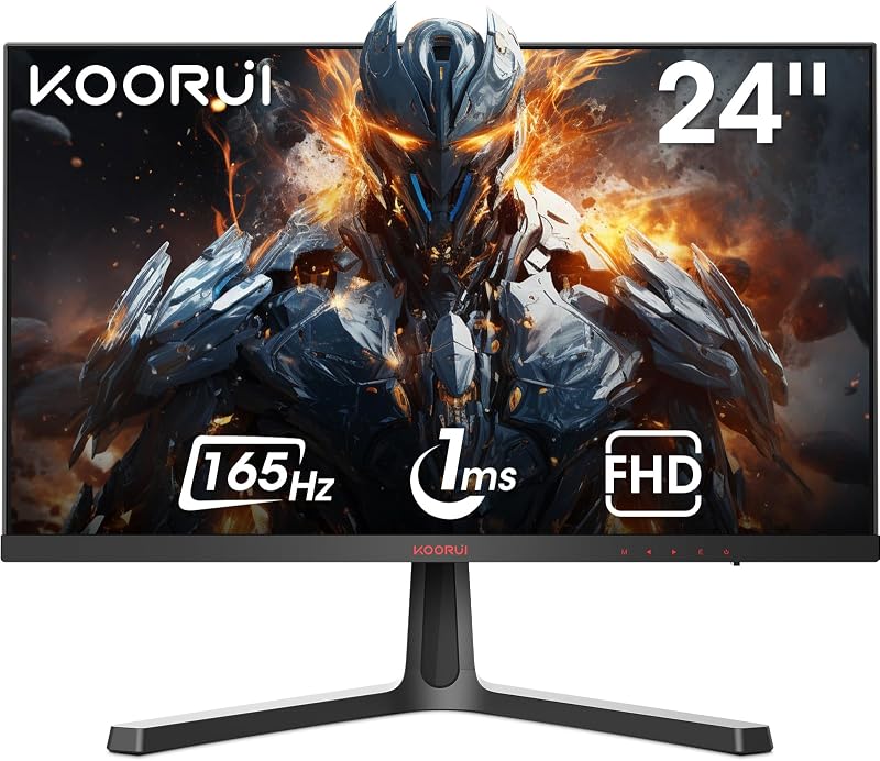 KOORUI 24 inch 165Hz 1ms Full HD Gaming Monitor VA AdaptiveSync HDMI DP VESA