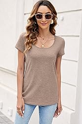Sherosa T Shirts for Women Summer Short Sleeve Tops