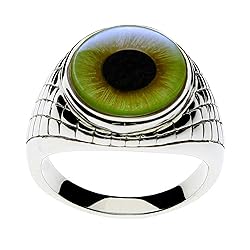 Steel Dragon Jewelers Dramatic Men's Glass Eye Ring