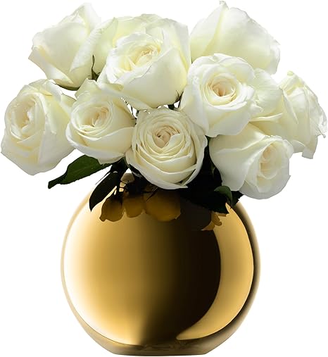 Amazon Co Jp Lsa エルエスエー フラワーベース 花器 ゴールド 高さ16cm Polka ポルカ G1161 16 358 ホーム キッチン