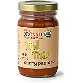 Organic Red Thai Curry Paste Made in Thailand, Authentic & Premium | 1 x 4.23 Ounce Jar