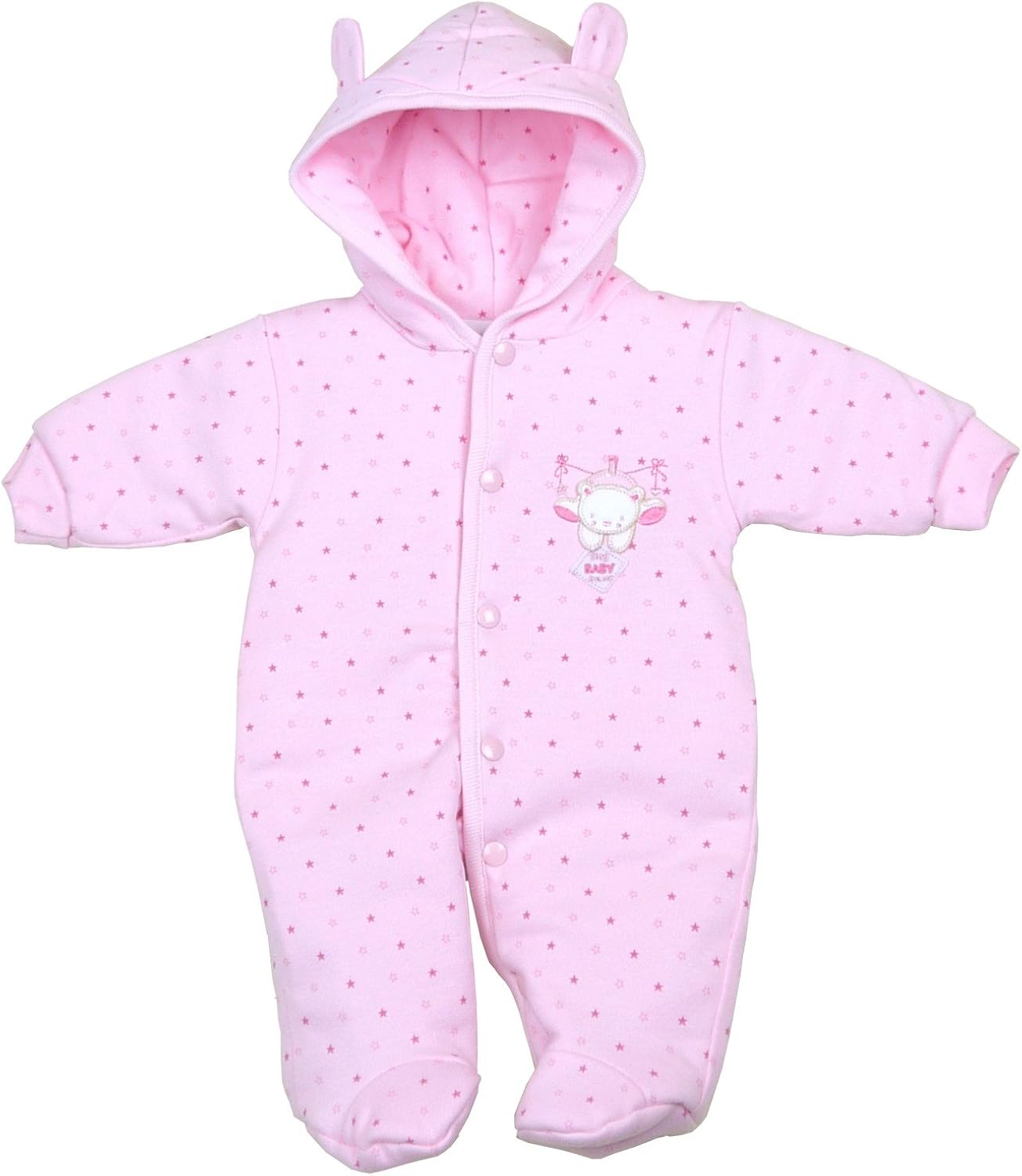 Babyprem Premature Baby Snowsuit Clothes Teddy Stars 5.57.5lb Pink