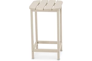 POLYWOOD SBT26SA South Beach 26-Inch Counter Side Table, Sand