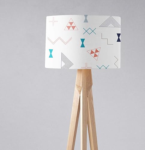 Amazon Com White Lampshade Abstract Kilim Turquoise Coral Retro