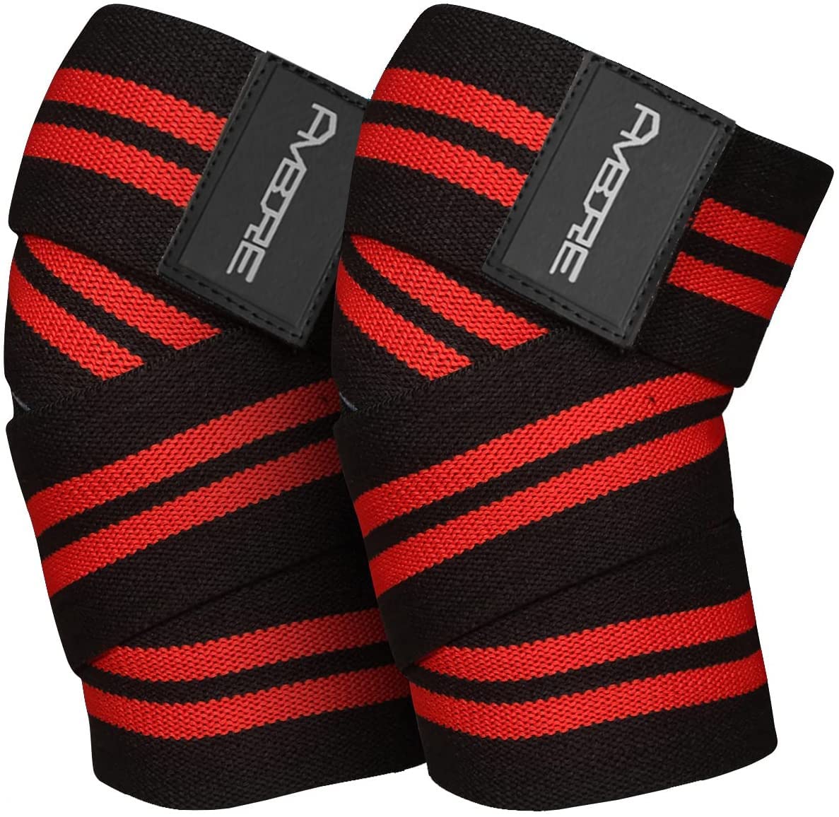 Ambore Knee Wraps Weight Lifting Bandage Straps Guard Pads Powerlifting Gym 78" Pair
