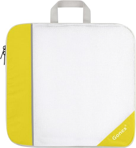 Amazon Co Jp Gonex パッキングオーガナイザー 撥水 アレンジケース 圧縮できるトラベルポーチ 39x38cm 出張 旅行 イエロー シューズ バッグ
