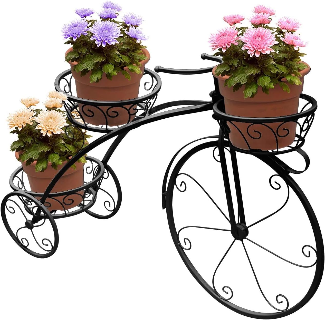 The Ultimate Plant Stands to Bring Life to Your Living Room 3 Kundi 3-Tier Garden Cart Planter Stand Tricycle Plant Holder