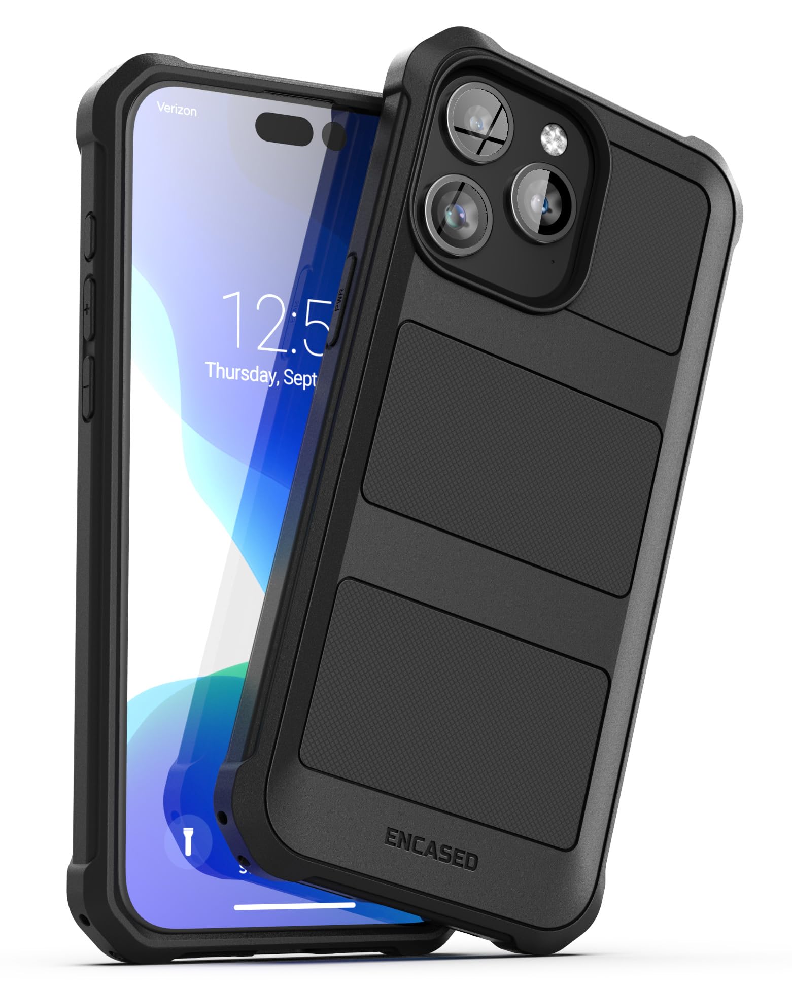 ENCASED Falcon Designed for iPhone 15 Pro Phone Case Compatible with MagSafe - Protective Shockproof Magnetic Case (Black) โ image 1
