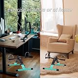 EVOLAND Pedal Exerciser Bike Mini Under Desk Arm Leg Workout with LCD view 5