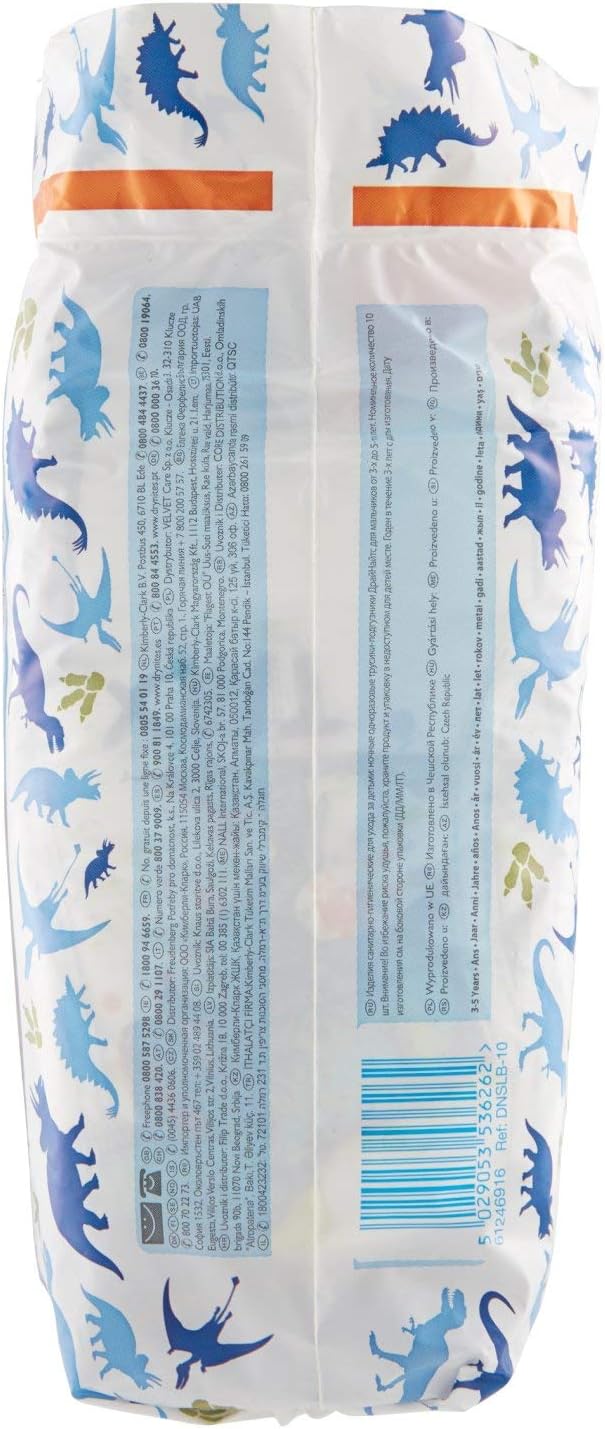 DryNites Huggies Pyjama Pant Nappies, Pack of 10, White, 3-5 Years (Pack of 10) - Image 4