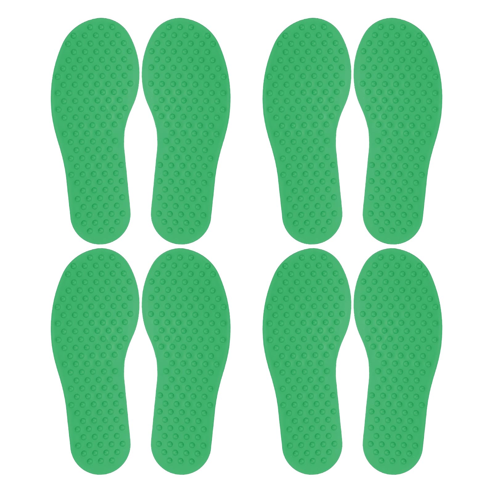 PATIKIL Feet Markers for Classroom, 4 Pairs Plastic Floor Foot Shaped Non Slip Spots Carpet Markers for Education Preschool Children Teacher Supplies, Green