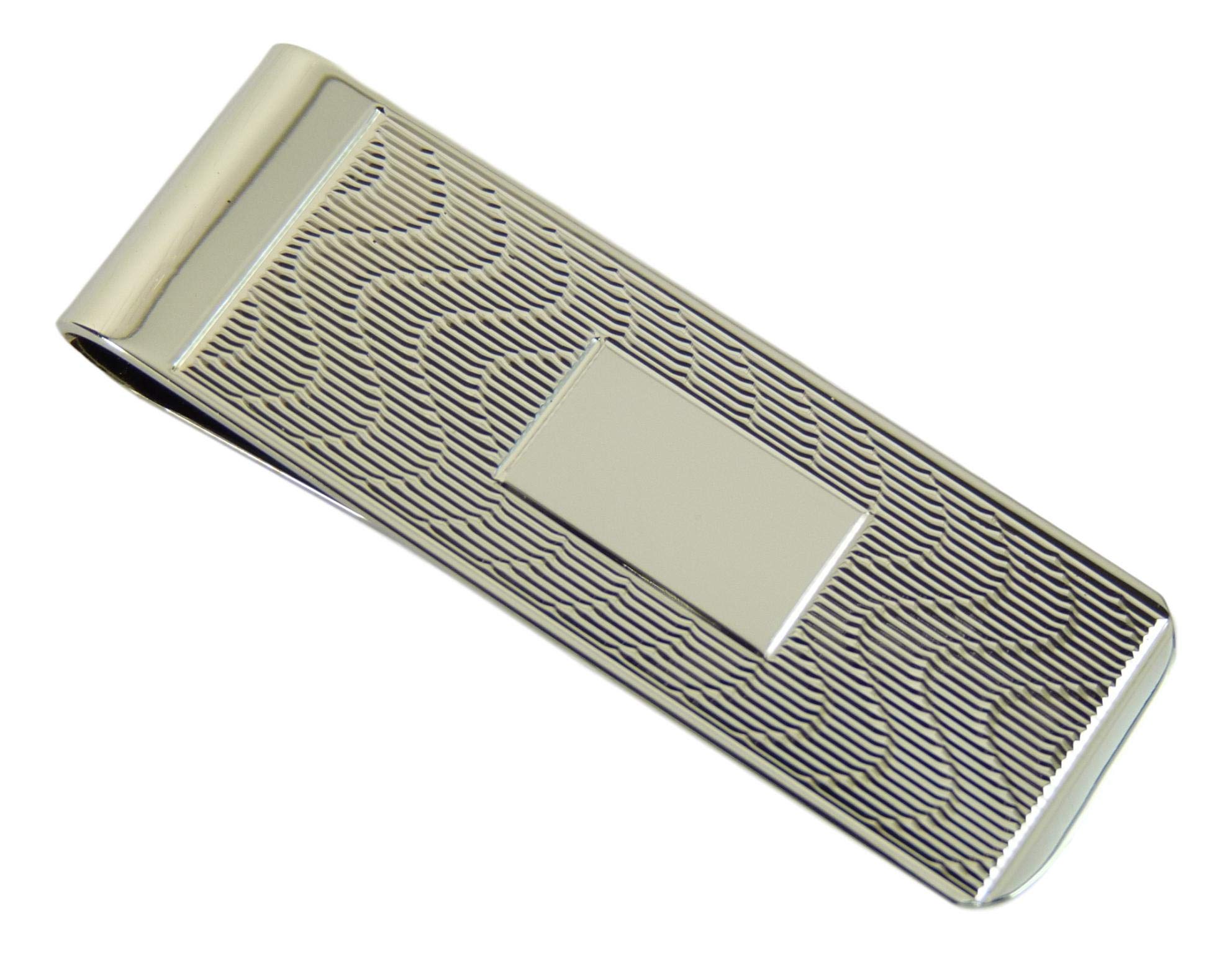 CATORS - Sterling Silver Money Clip - Engine Turned Wave Decoration