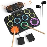 Rhymo Electronic Drum Set, 9-Pad Roll-Up with Built-in Speaker